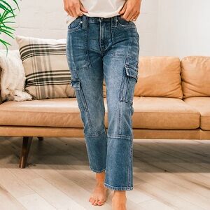 KanCan Avery Straight Leg Cargo Jeans